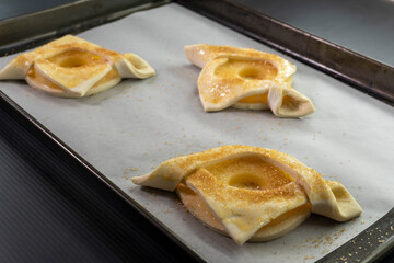 Puff Pastry Pineapple tarts. Pastry. food concept. diet