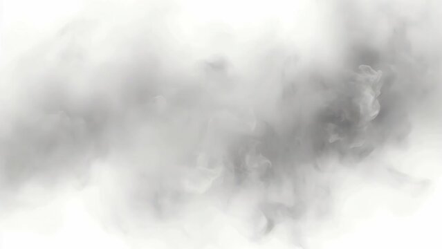 An airplane flying through a cloud of smoke. Suitable for aviation or emergency concept.
