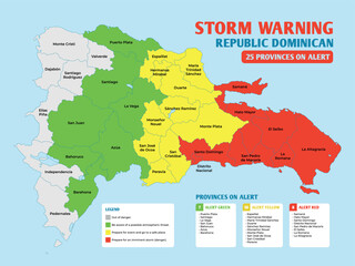 Eye-catching design for storm alert in the Dominican Republic