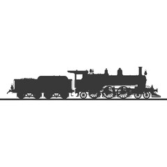 Silhouette train black color only full