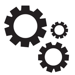 Gear vector logo icon template. Machine, progress, teamwork