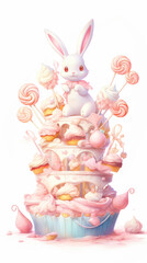 Candyland fairytale a carousel of cupcakes spins