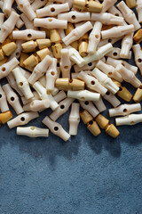 Large group of clothing buttons