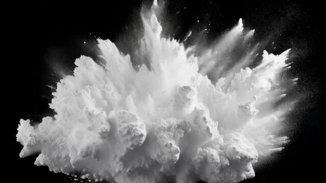 A striking black and white photo of a cloud of water. Perfect for various design projects.