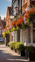 Charming Aylesbury Town Centre Highlighting Historic Pubs and Traditional Cobblestone Streets