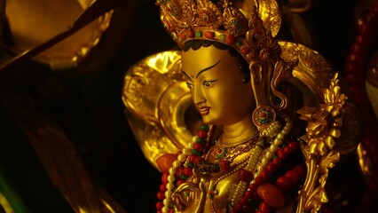famous golden statue of maitreya buddha