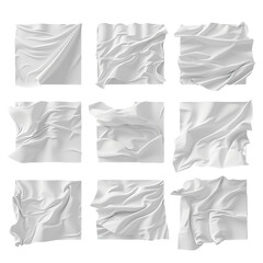 crumpled covers isolated