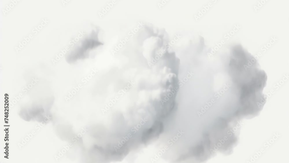 Poster a cloud of white smoke floating in the air, suitable for various concepts and designs.