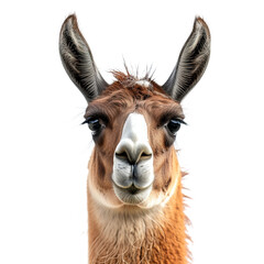 Obraz premium Close up of Llama animal on white or transparent background
