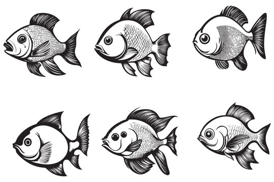 Tropical Fish Vector Illustration Design