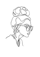 Portrait de femme minimaliste 