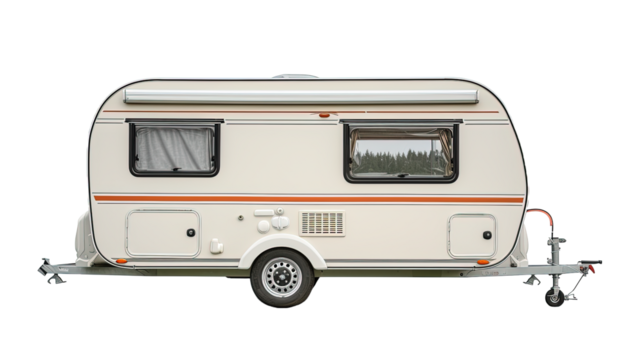 Caravan on white or transparent background