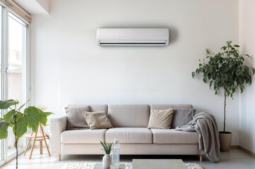 Air Conditioner At Home In Living Room