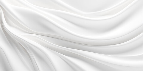 Abstract 3D Background, white grey wavy waves flowing liquid paint - obrazy, fototapety, plakaty