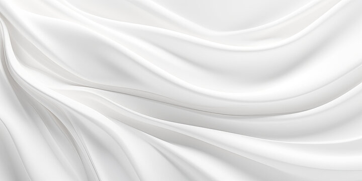 Abstract 3D Background, white grey wavy waves flowing liquid paint © Slanapotam