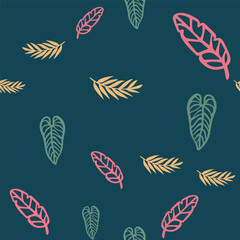 Animal Fabric  Texture. Leaves Plants
