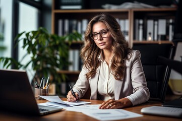 Professional Accountant Woman In Office Finance