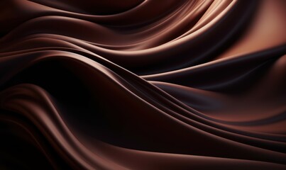 Abstract 3D Background with monochrome wavy flowing liquid paint - 748259400