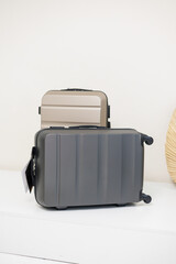 Two suitcases for travel. Large suitcases. Concept of tourism.