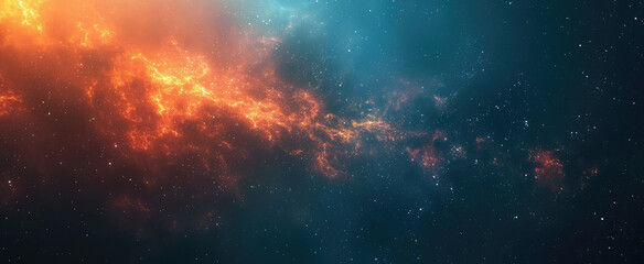 Beautiful Outer Space background for Web Banner, Wallpaper Illustration. Cosmic Space with nebula,...