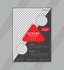 Luxury real estate flyer design template
