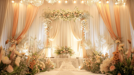 Wedding curtain backdrop (generative AI)