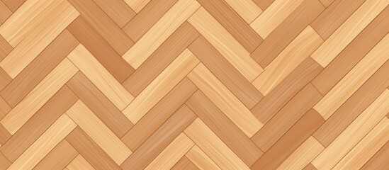 A wooden floor with a chevron pattern, featuring seamless herringbone design using hardwood materials like oak, walnut, pine, or maple. The light zigzag pattern adds texture to the interior setting.