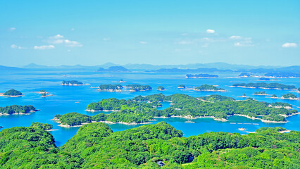 展海峰より九十九島の眺め　長崎県佐世保市