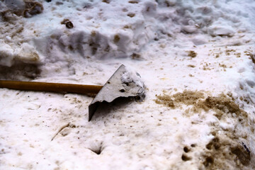 Old Broken Snow Shovel