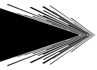
Modern pattern of straight black lines in the form of an arrow. Transition from black to white. Striped design element. vector background.