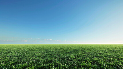 green field with blue sky and white clouds