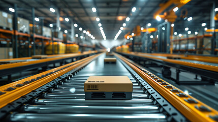 warehouse automation on conveyor system