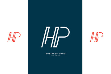 HP, PH, H, P, Abstract Letters Logo Monogram