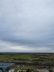 Obraz premium High Angle View of Arlesey Town of England UK