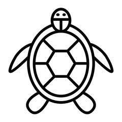 Fototapeta premium Turtle Line Icon
