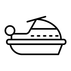 Jet Ski Line Icon