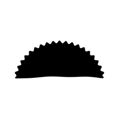 Cheburek icon. Black silhouette. Front side view. Vector simple flat graphic illustration. Isolated object on a white background. Isolate.