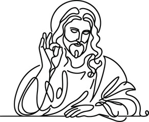 god in continuous line drawing minimalist, simplicity contour, 