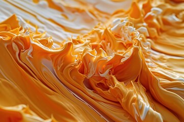 a close up of orange and white swirls