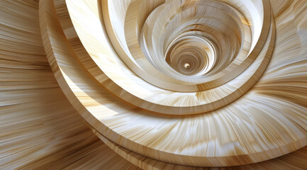 background with wooden spiral
