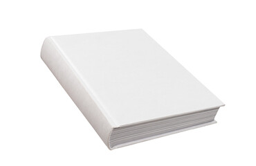 Book, hard cover mockup, hardback mock up, angle view, isolated on white, transparent png