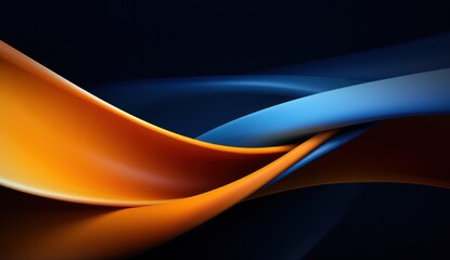 a blue and orange wavy lines