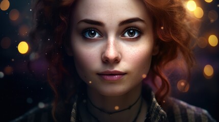 Obraz premium a close up of a woman