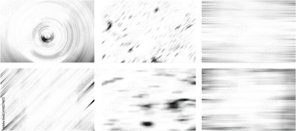 Poster halftone gradient. dotted gradient, smooth dots spraying and halftones dot background seamless horiz