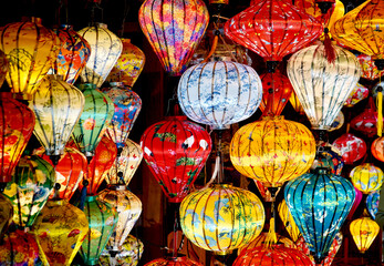 Chinese lamps, background display, bright