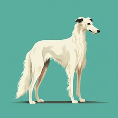 white borzoi dog