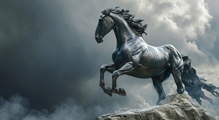 Fototapeta na wymiar a statue of a horse