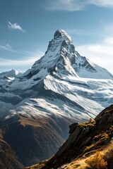 Matterhorn with snow on it
