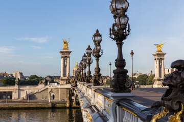 Fototapeta na wymiar Alexander III Bridge in Paris