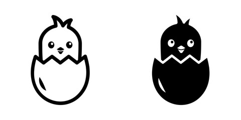 Chick icon. sign for mobile concept and web design. vector illustration © Uswa KDT